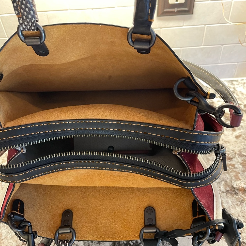 Coach Rogue With Patchwork Snake Handle Handbag - image 4